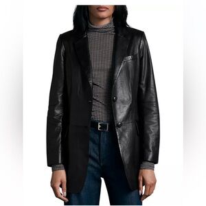 Rag and Bone Charles Leather Blazer